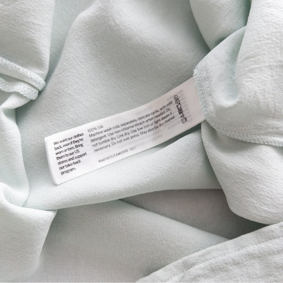 Eileen Fisher 100% Silk Sleeveless Tunic Top Light Mint Green Size Small - Picture 8 of 8